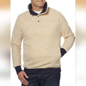 Jachs Cabin Sherpa Fleece Mock Neck Pullover Jacket